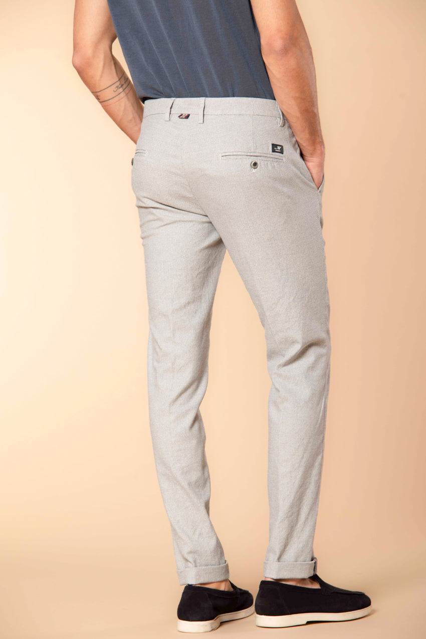 Milano pantalon chino homme en coton mouliné avec micro-motif coupe Extra Slim