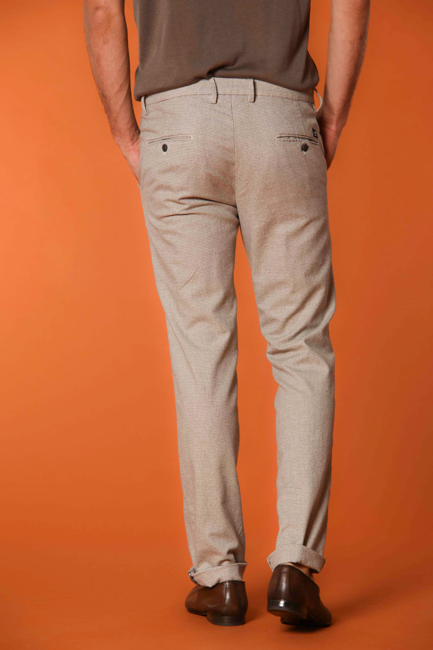 Torino Maßgeschneiderte Herren Chino Hose mit Pied-de-Poule-Muster Regular Fit