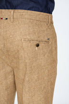 Torino pantalone chino uomo stampa galles con filato moro slim fit