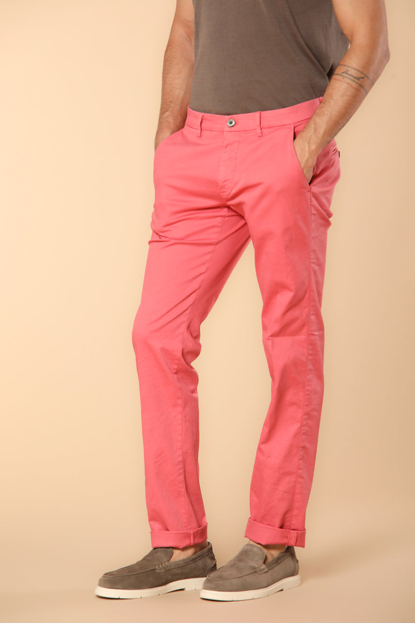 New York pantalón chino hombre en raso elástico regular fit ①