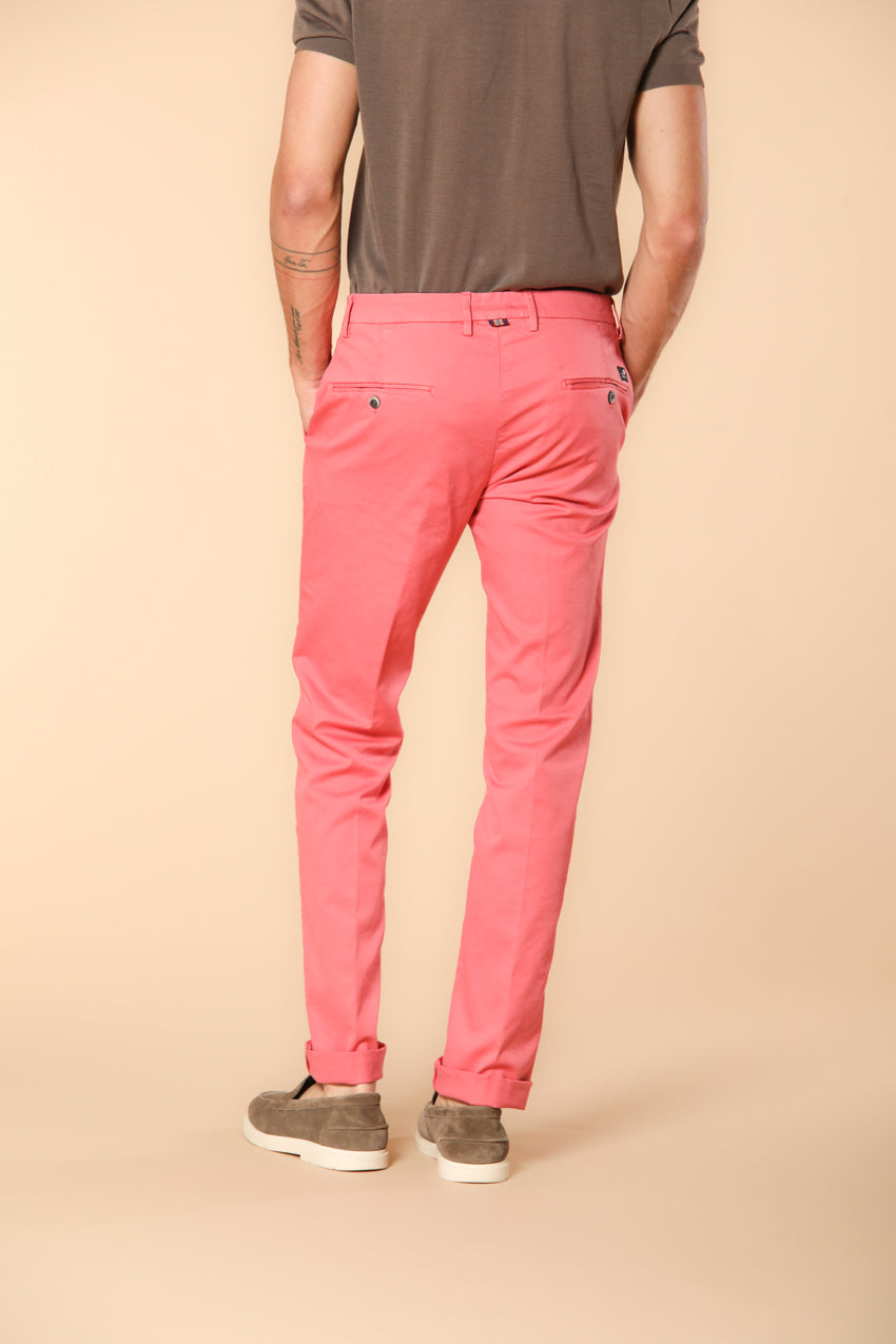 New York pantalón chino hombre en raso elástico regular fit ①