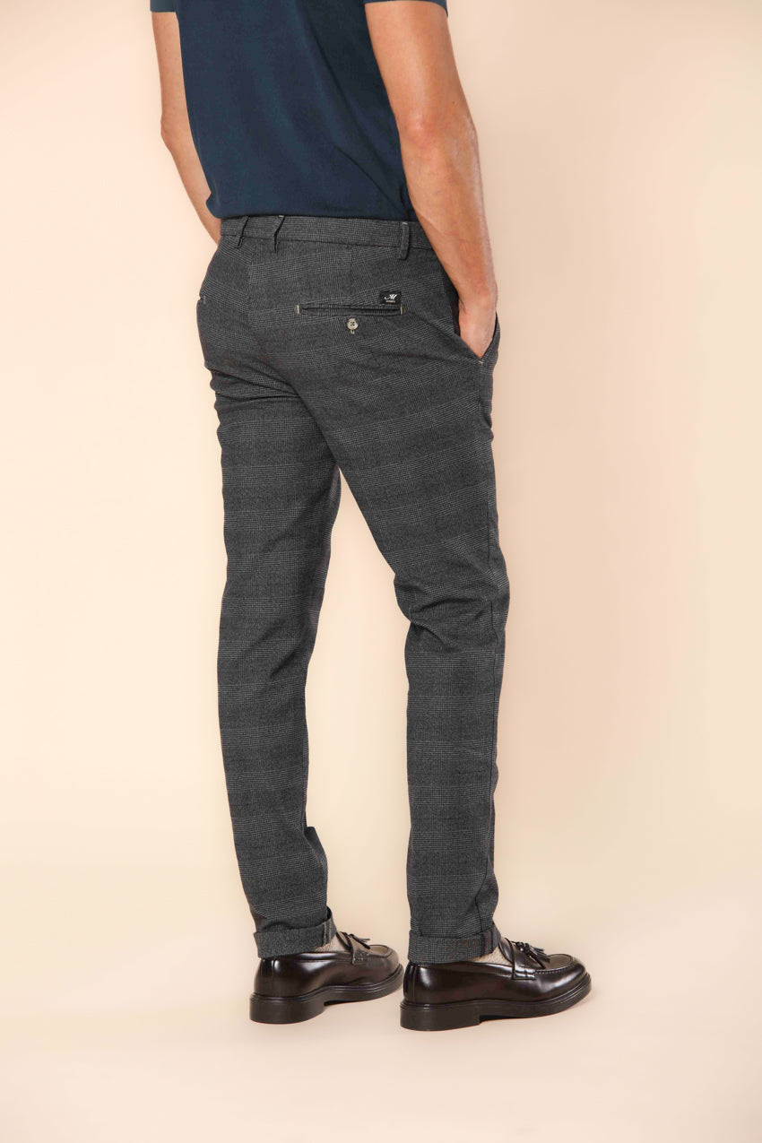 Torino Herren Chino-Hose aus Stretch-Baumwolle mit schattiertem Rahmenmuster Slim Fit