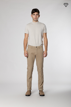 Torino pantalón chino hombre en algodón cachemira slim fit ①