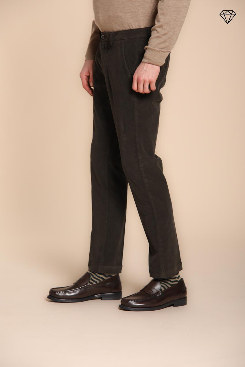 Torino pantalón chino hombre en terciopelo 1500 rigas slim fit ①