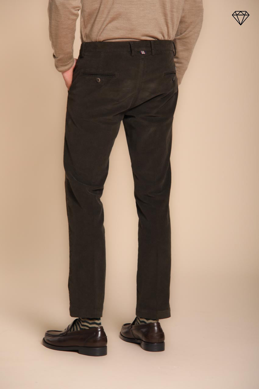 Torino pantalon chino homme en velours 1500 raies slim fit ①