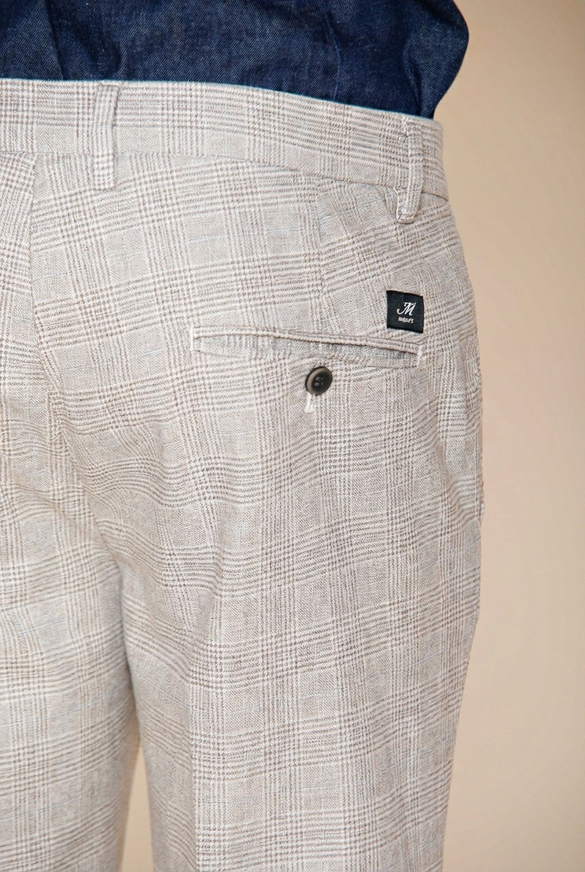 Torino pantalone chino uomo stampa galles con filato moro slim fit