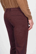 Torino Flex men’s chino pants in satin, slim fit ①