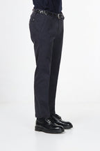 Torino pantalone chino uomo in velluto 1000 righe slim fit ①