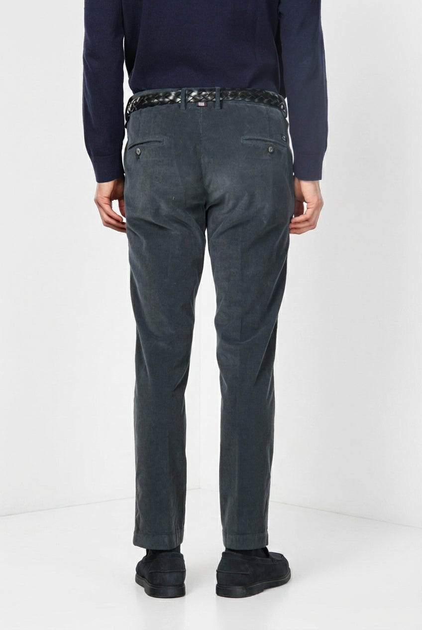 Torino pantalone chino uomo in velluto 1000 righe slim fit ①