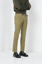 Torino pantalone chino uomo in velluto 1000 righe slim fit ①