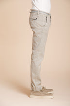 Torino Oxford men's chino pants in linen and cotton twill slim fit