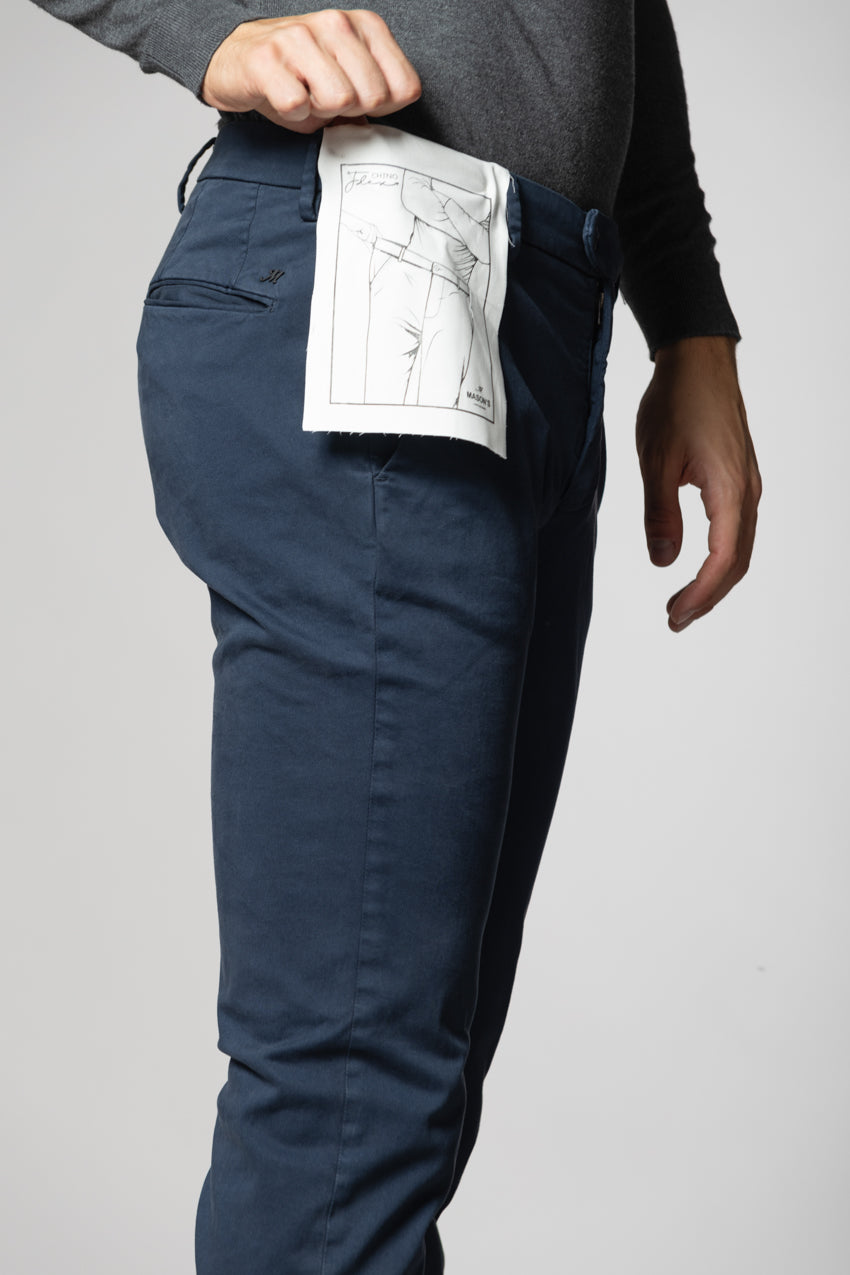 Torino Flex pantalón chino hombre en satén slim fit