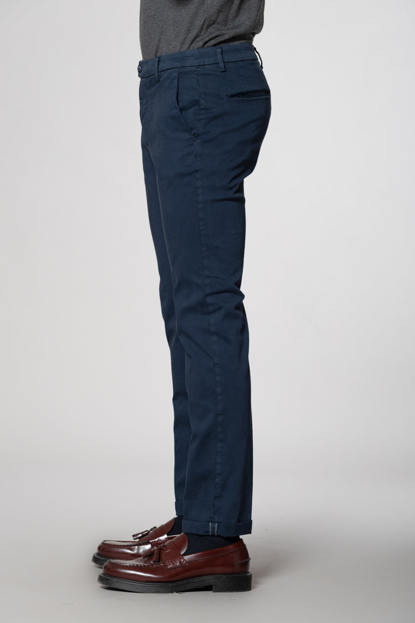 Torino Flex pantalón chino hombre en satén slim fit