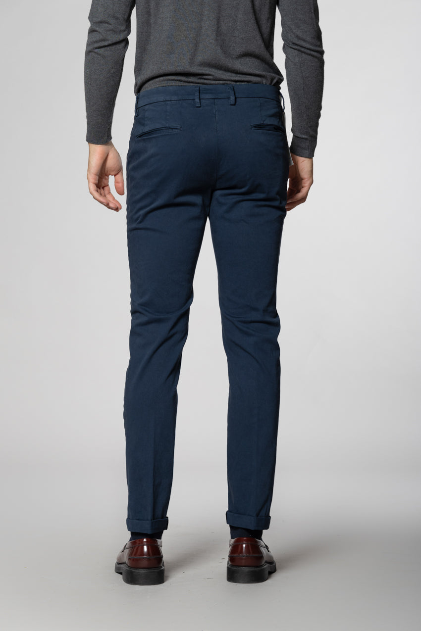 Torino Flex pantalón chino hombre en satén slim fit
