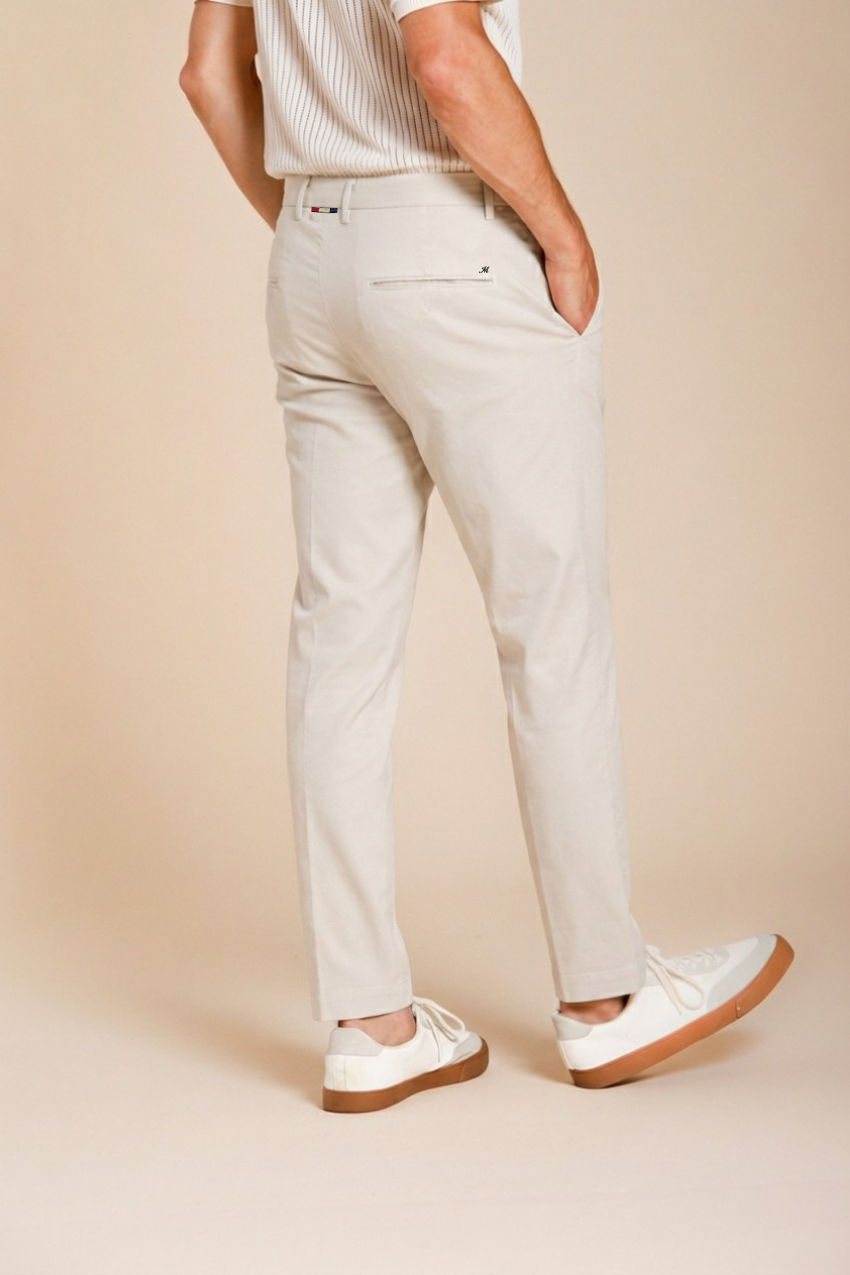 Torino Flex men's chino pants in stretch gabardine slim fit ①