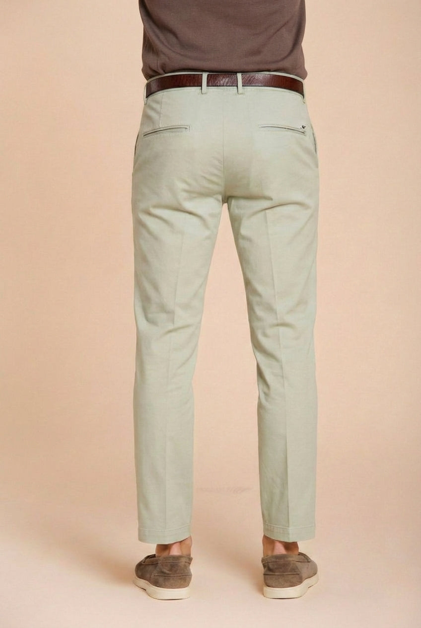 Torino Flex pantalón chino hombre en gabardina stretch slim fit ①