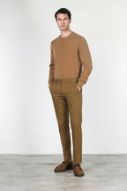 Torino Flex men’s chino pants in satin, slim fit ①