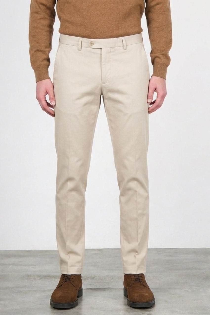 Torino Flex men’s chino pants in satin with slim fit ①
