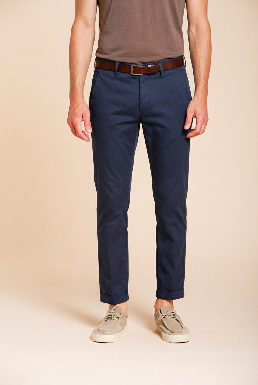 Torino Flex men's chino pants in stretch gabardine slim fit ①