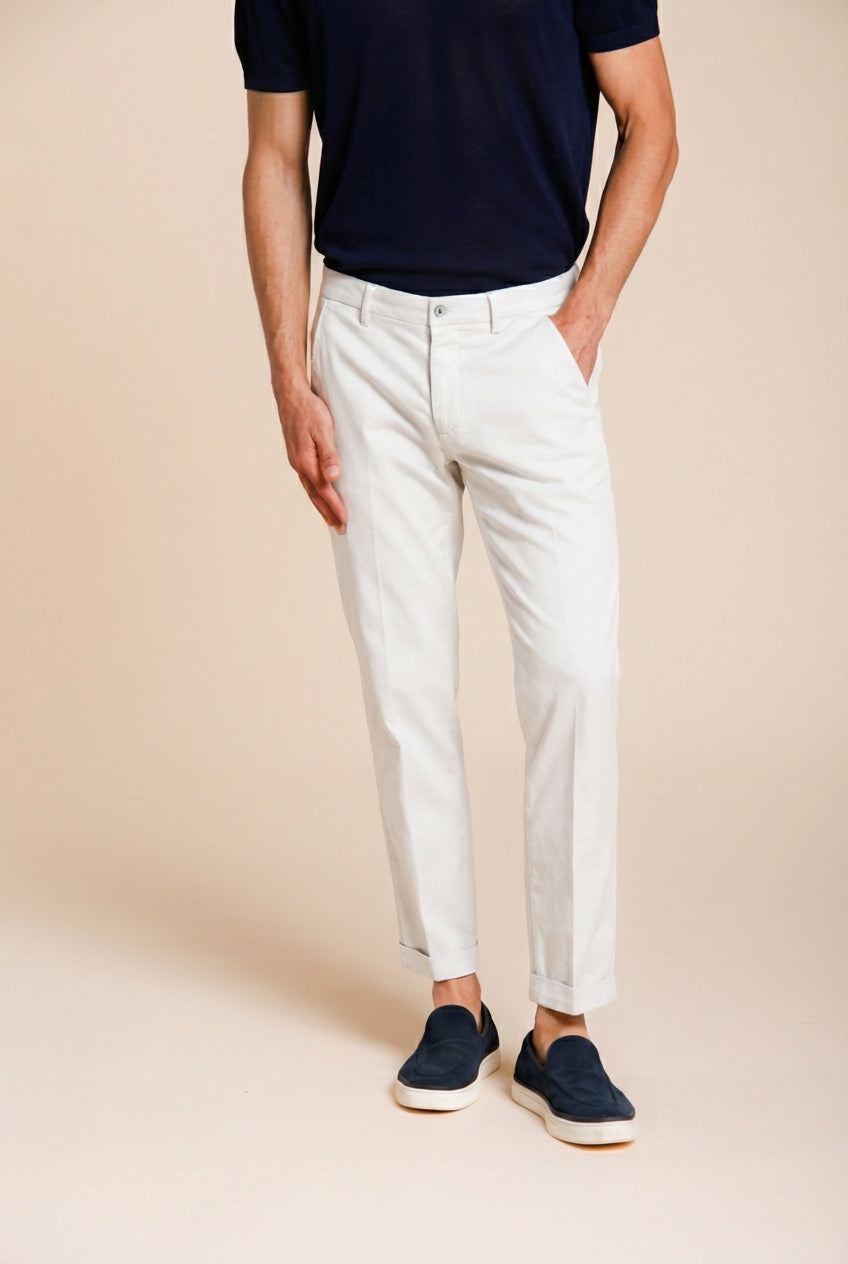 Torino Flex pantalon chino homme en gabardine stretch slim fit ①