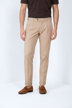 Torino 1 Pinces Flex Hose Chino Mann aus Super Stretch Gabardine slim fit