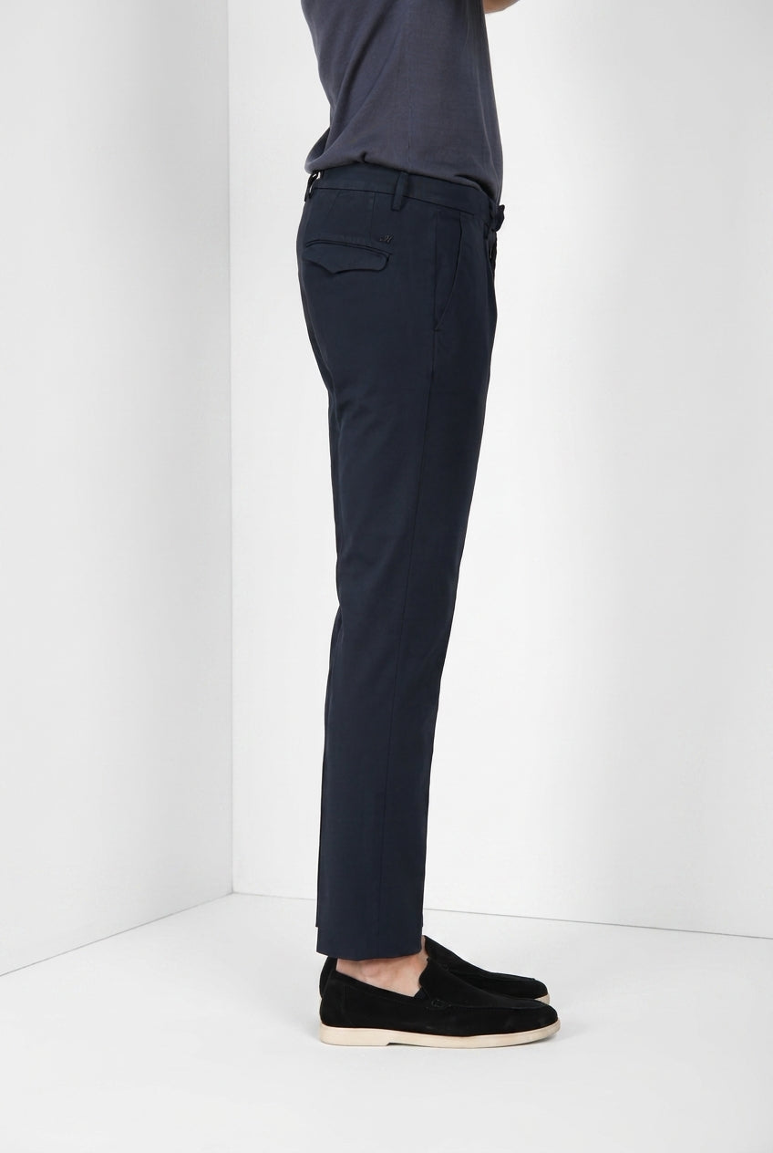 Torino 1 Pinces Flex pantalón chino hombre en gabardina super stretch slim fit