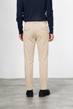 Torino 1 Pinces Flex pantalón chino de hombre en twill de algodón y cashmere slim fit
