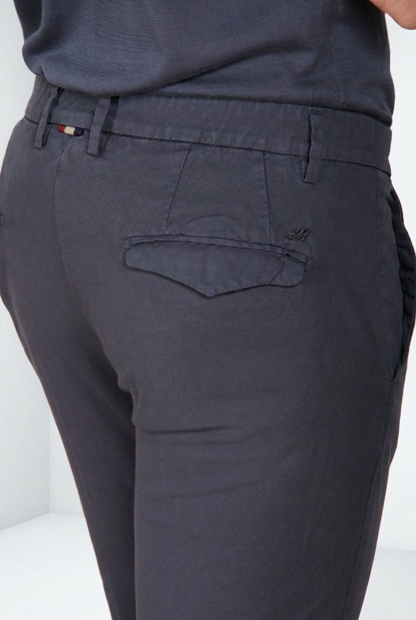 Torino City Icon Flex Hose Chino Herren aus Stretch-Baumwoll- und Leinen-Cavallery slim fit