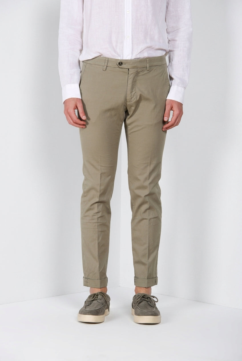 Torino City Icon Flex Hose Chino Herren aus Stretch-Cavallery aus Baumwolle und Leinen slim fit