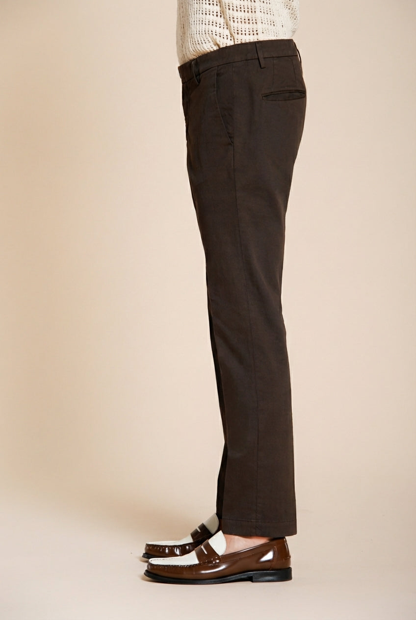 Torino City Icon Flex pantalón chino hombre en cavallery de algodón y lino stretch slim fit