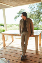 Torino City pantalón chino hombre estampado príncipe de Gales slim fit