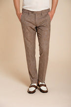 Torino City pantalón chino hombre estampado príncipe de Gales slim fit