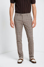 Torino City pantalón chino hombre estampado príncipe de Gales slim fit