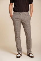 Torino City pantalón chino hombre estampado príncipe de Gales slim fit