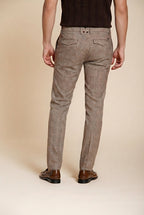 Torino City pantalón chino hombre estampado príncipe de Gales slim fit