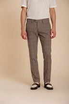 Torino City pantalón chino hombre estampado príncipe de Gales slim fit