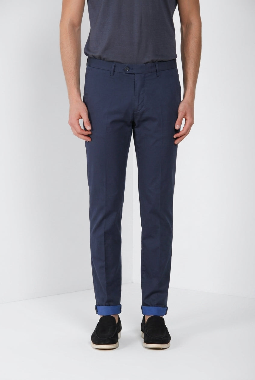 Torino City Travel pantalón chino hombre en raso técnico stretch slim fit