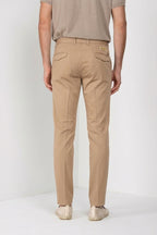 Torino City Hose Chino Herren aus Satin von Baumwolle und Seide slim fit