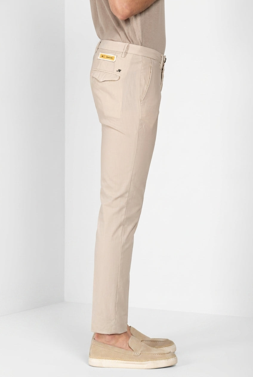 Torino City pantalón chino hombre en sarga de lana slim fit