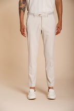 Torino City pantalon chino homme en tricot fin de coton et lyocell slim fit