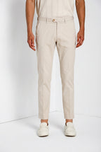 Torino City pantalón chino hombre en tricotina fina de algodón y lyocell slim fit