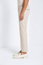 Torino City pantalón chino hombre en tricotina fina de algodón y lyocell slim fit