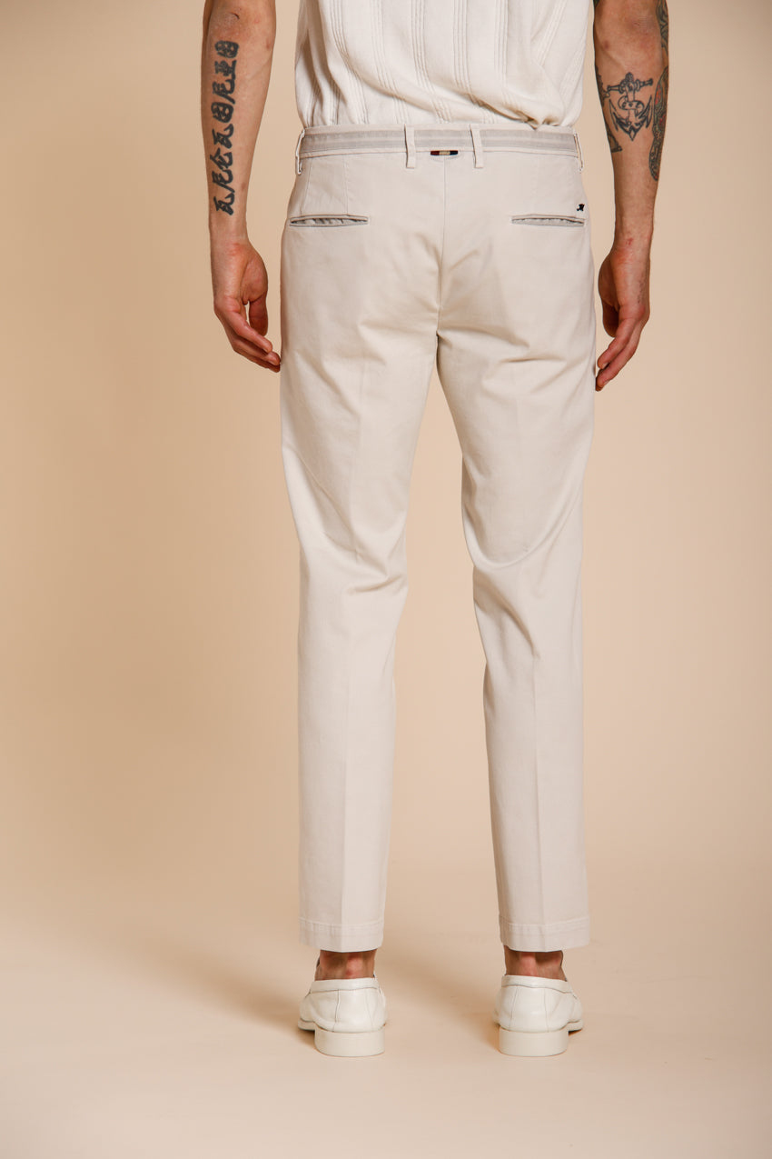 Torino City pantalon chino homme en tricot fin de coton et lyocell slim fit