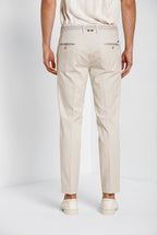 Torino City pantalón chino hombre en tricotina fina de algodón y lyocell slim fit