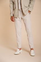 Torino City pantalon chino homme en tricot fin de coton et lyocell slim fit