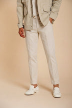 Torino City men's chino pants in fine cotton and lyocell tricot slim fit