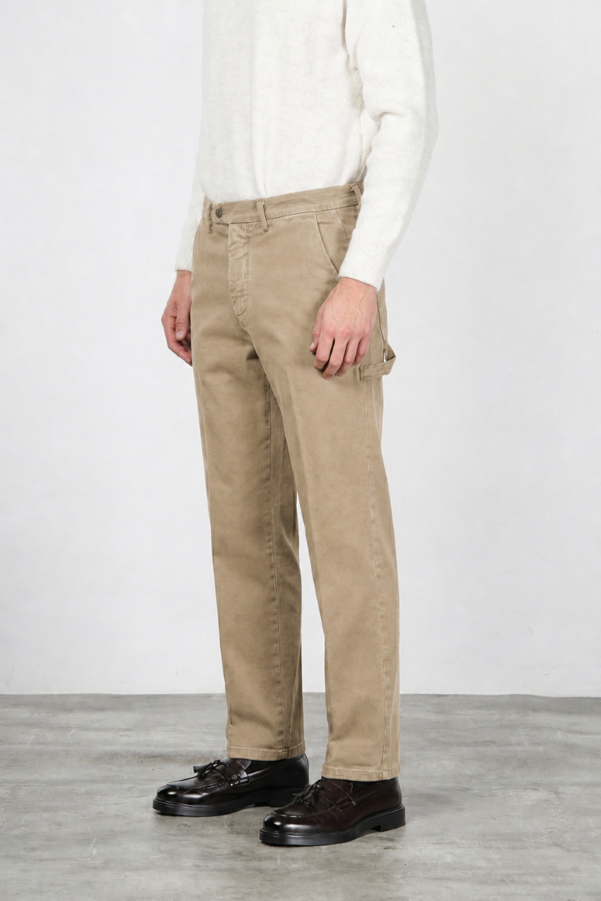 Square Work pantalón chino de hombre en bull stretch relaxed fit
