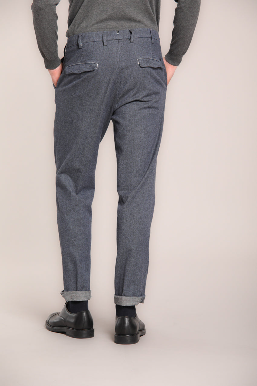 Foto 5 Boston 2 Pinces pantalone chino uomo in cotone oxford relaxed fit