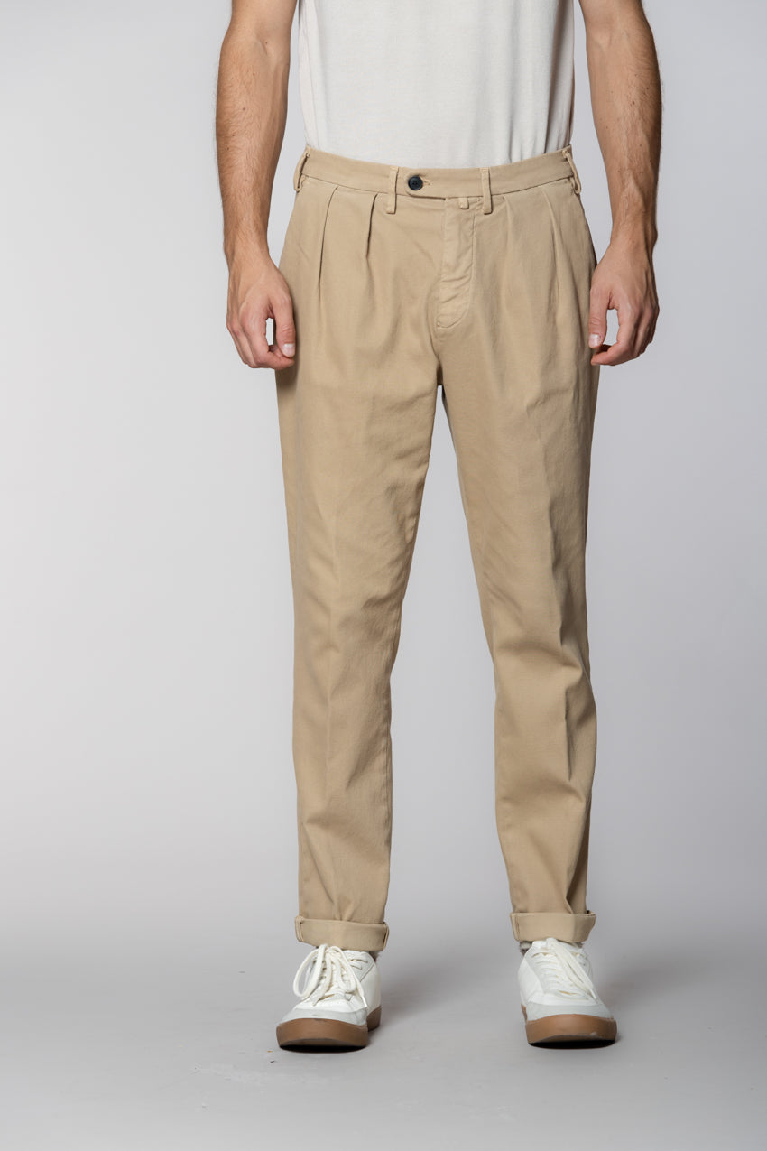 Boston 2 Pinces men's chino pants in tricot relaxed fit