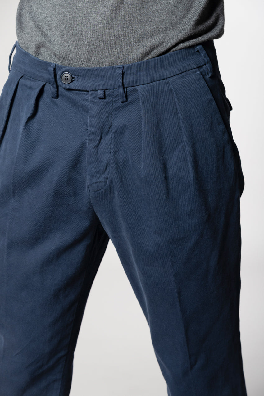 Boston 2 Pinces pantalon chino homme en tricot relaxed fit